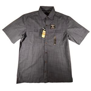 NWT Arrow 1851 Mens Crosshatch Short Sleeve Button Down Shirt Blue Size S